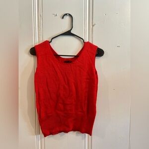 Red Sleeveless Women's Sweater